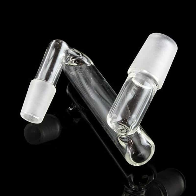 Glassheads Clear Glass Male To Male Drop Down Adapter - 18mm to 14mm