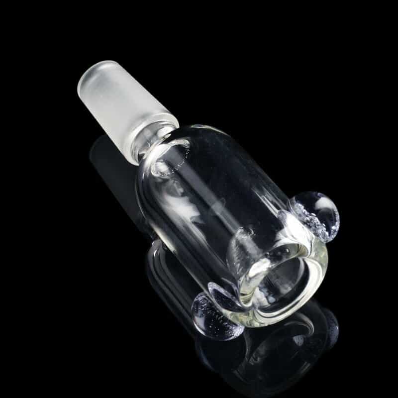 UPC Clear Cylinder Bowl with White Color Marbles - Male 14mm / 3