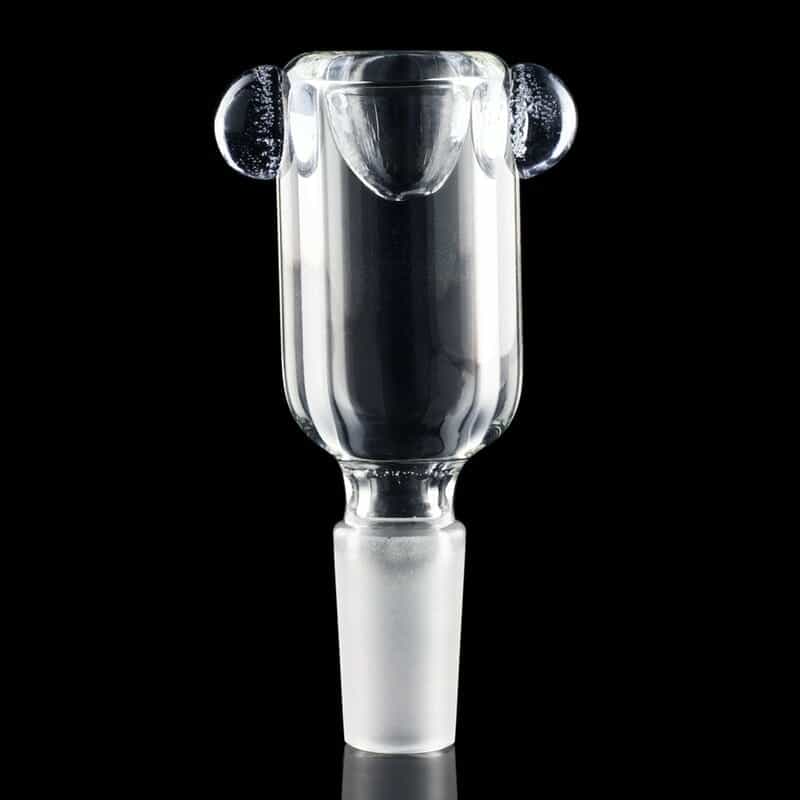 UPC Clear Cylinder Bowl with Black Color Marbles - Male 14mm / 3