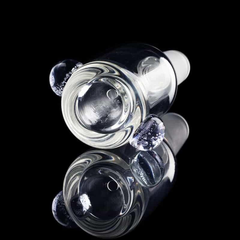 UPC Clear Cylinder Bowl with Black Color Marbles - Male 14mm / 4