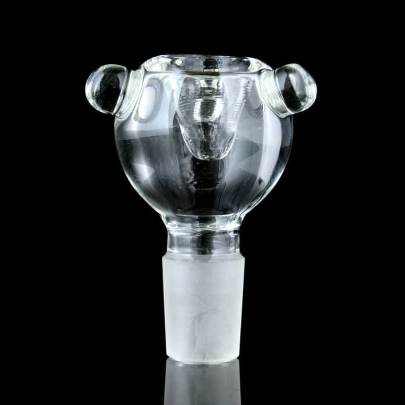Glassheads Glass Stem w/ Clear Bowl & Clear Marbles - 18mm Male