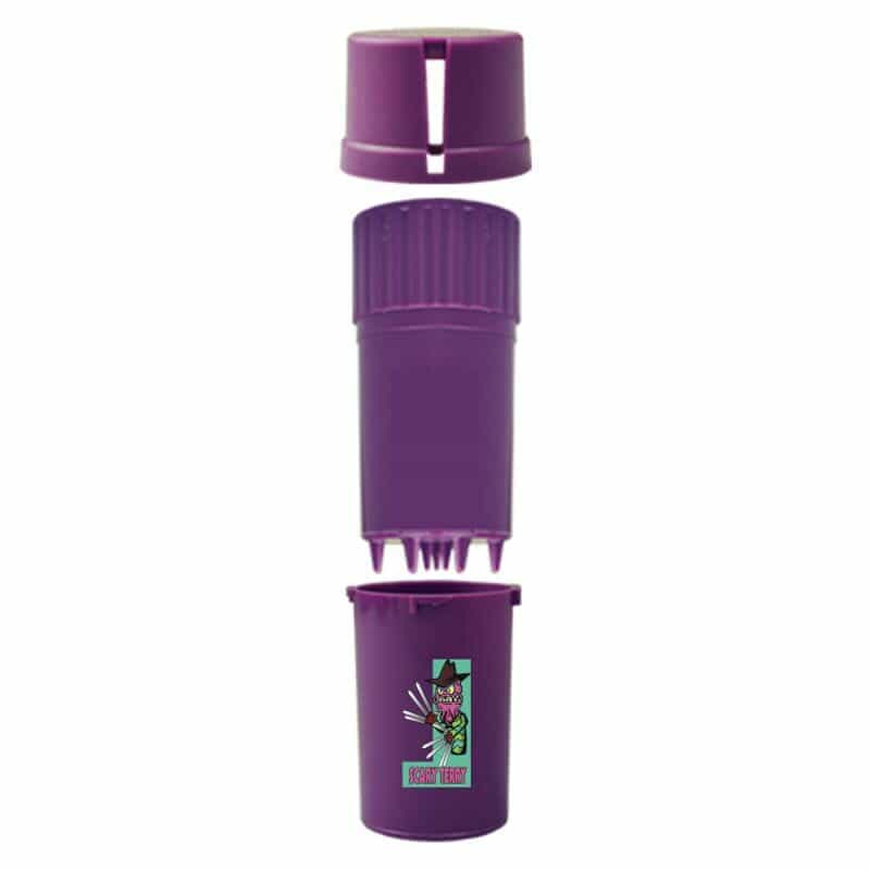 The Medtainer Storage w/ Grinder Scary Terry / Purple - 20 Dram / Expanded