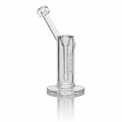 GRAV® 6" Upright Bubbler Water Pipe - Clear