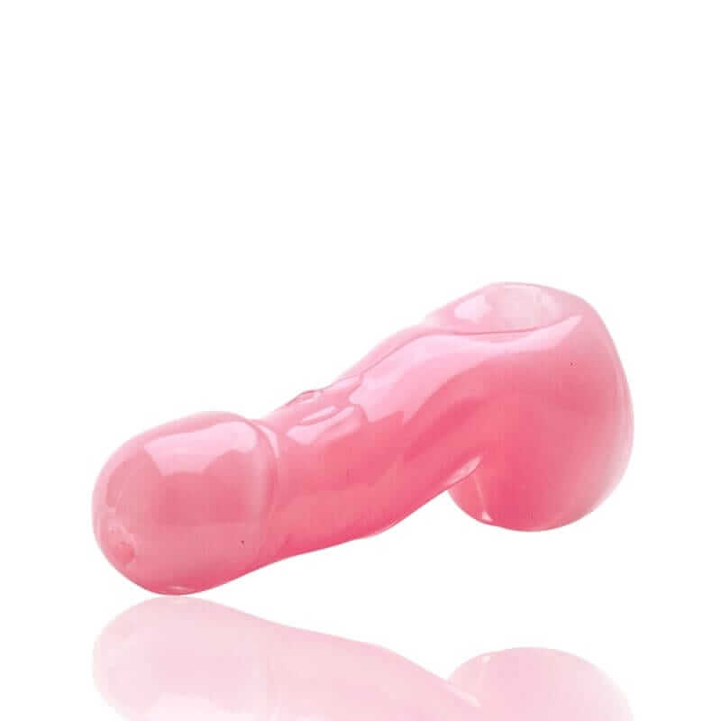 Empire Glassworks Small Pink "Penis Pipe" Phallus Hand Pipe
