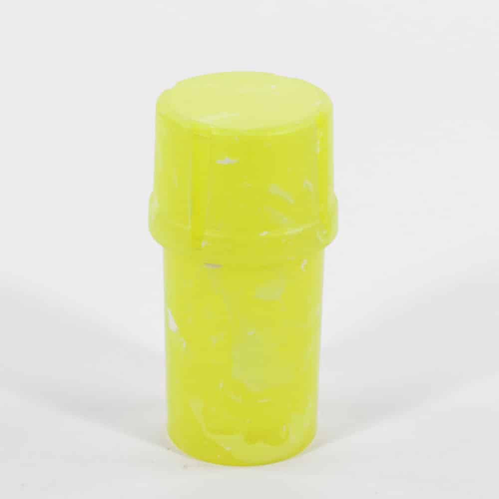 The Medtainer Storage w/ Grinder Yellow Marble Swirl - 20 Dram