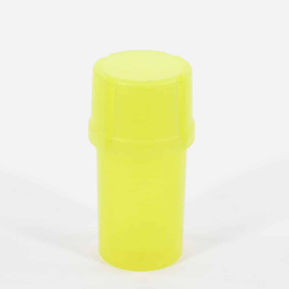 The Medtainer Storage w/ Grinder Translucent Yellow - 20 Dram