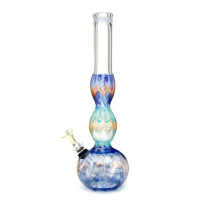 4:20 Generic Label 11" Mixed Color Double Bulge Water Pipe
