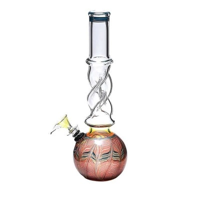 4:20 Generic Label 10" Twisted Glass Mixed Color Water Pipe