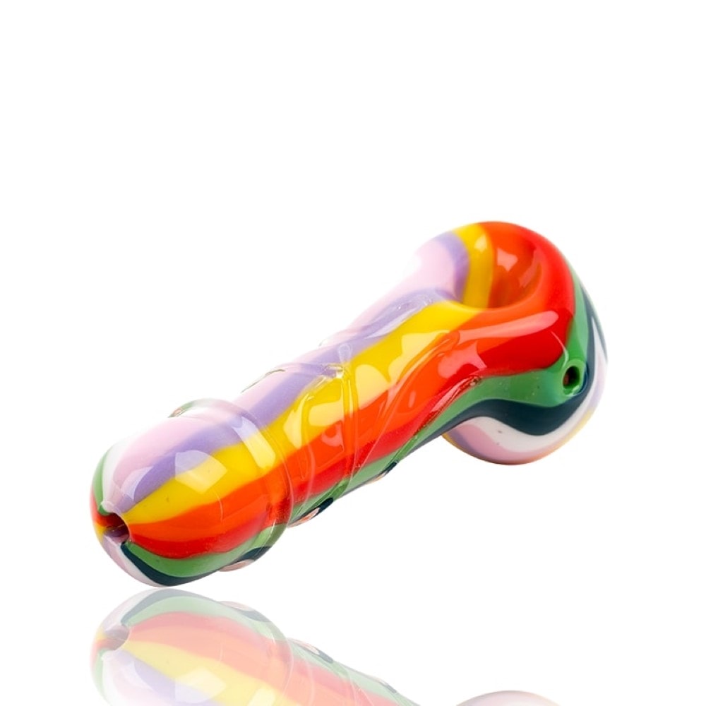 Empire Glassworks Rainbow Rod Penis Pipe - 1