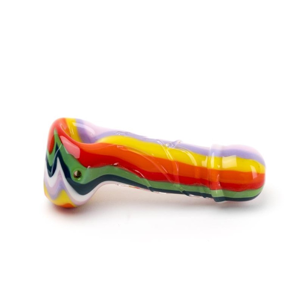Empire Glassworks Rainbow Rod Penis Pipe - 2