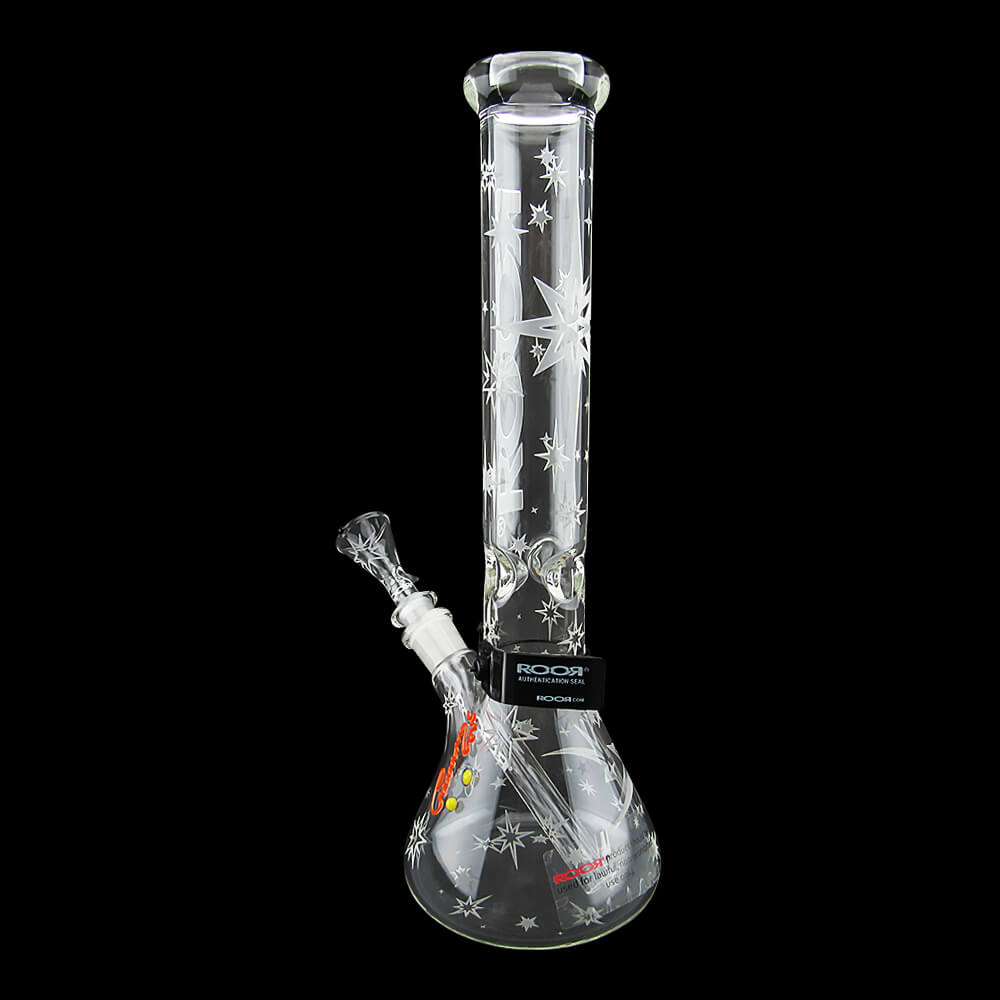 ROOR Custom Sandblasted 14" Beaker Water Pipe - Sparkle - 002