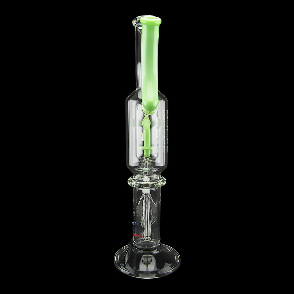 ROOR X Eleven30 2-in-1 16" Straight Tube Water Pipe & Dab Rig - Green Mint - 003