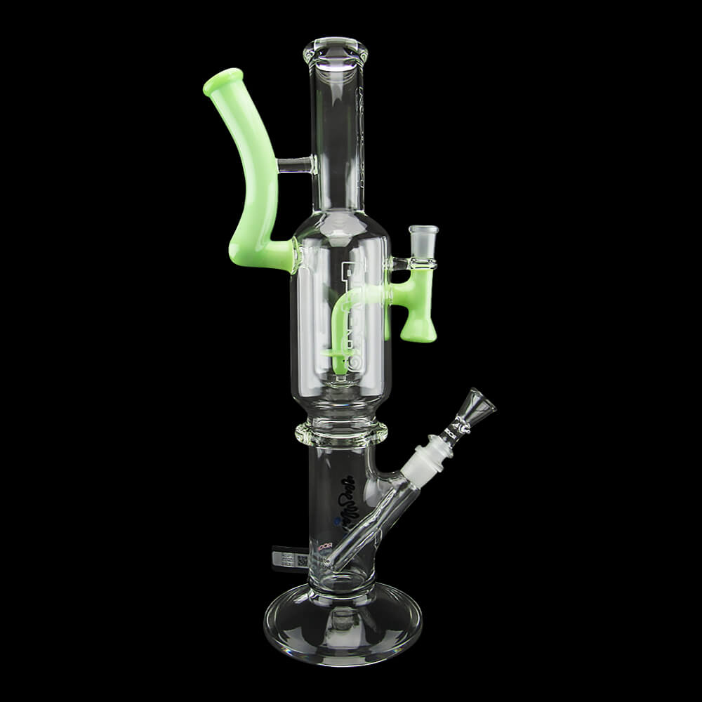 ROOR X Eleven30 2-in-1 16" Straight Tube Water Pipe & Dab Rig - Green Mint - 005