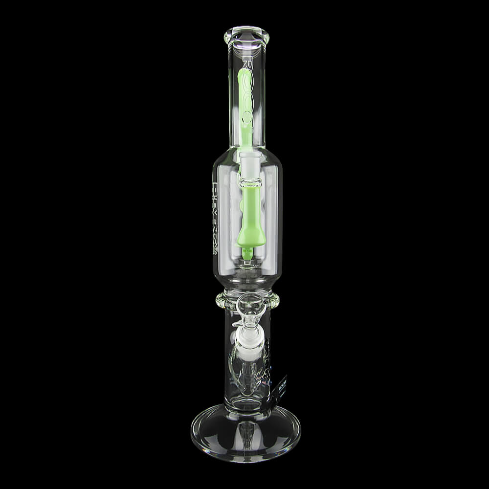 ROOR X Eleven30 2-in-1 16" Straight Tube Water Pipe & Dab Rig - Green Mint - 007