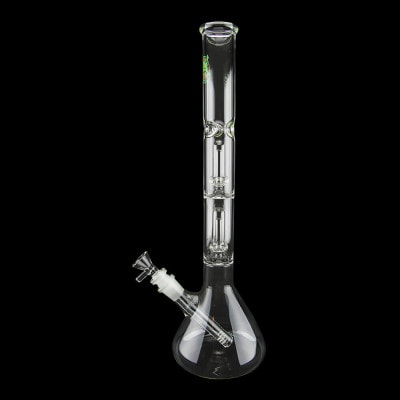 16" Double Showerhead Perc Beaker Water Pipe - 01