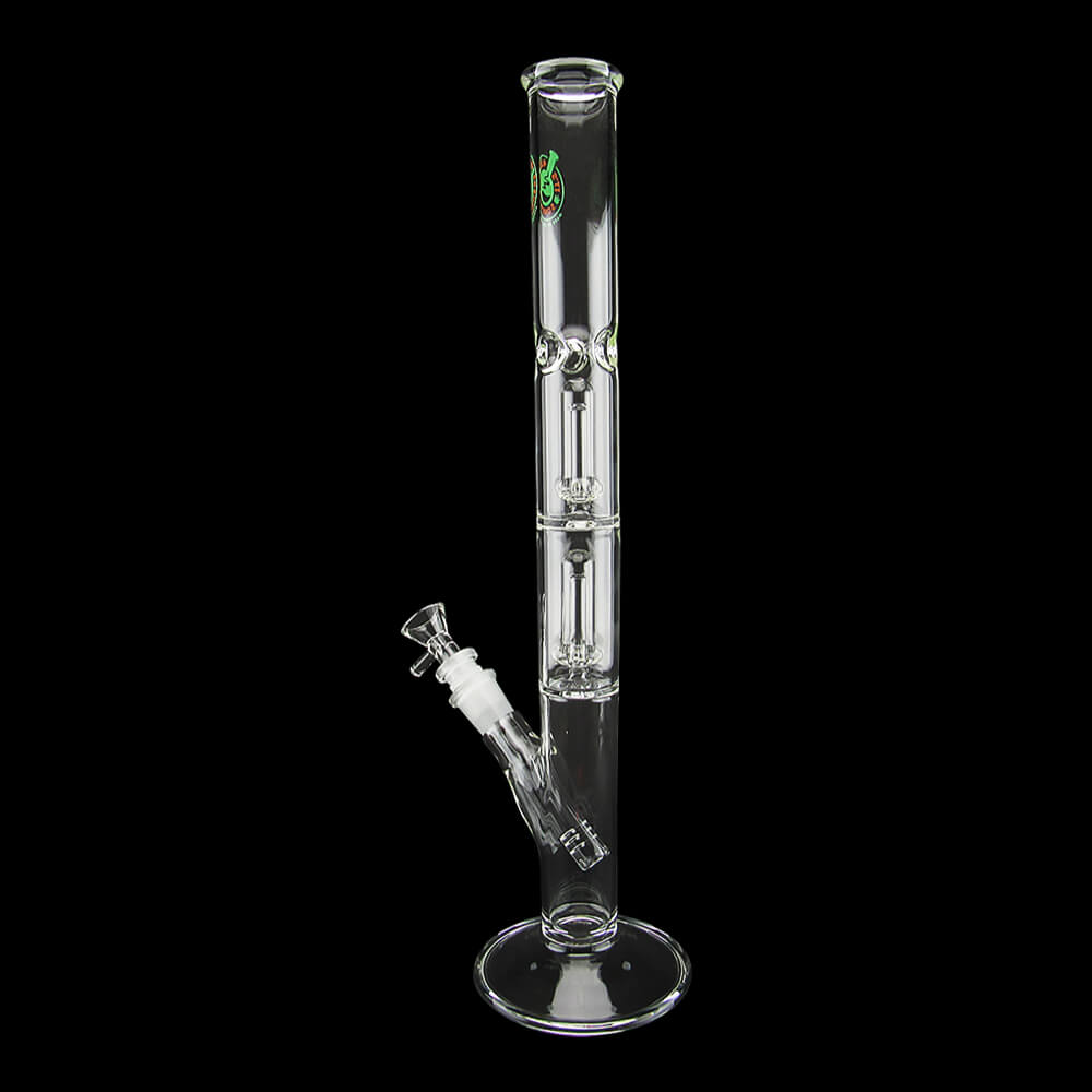 16" Double Showerhead Perc Straight Tube Water Pipe - 02
