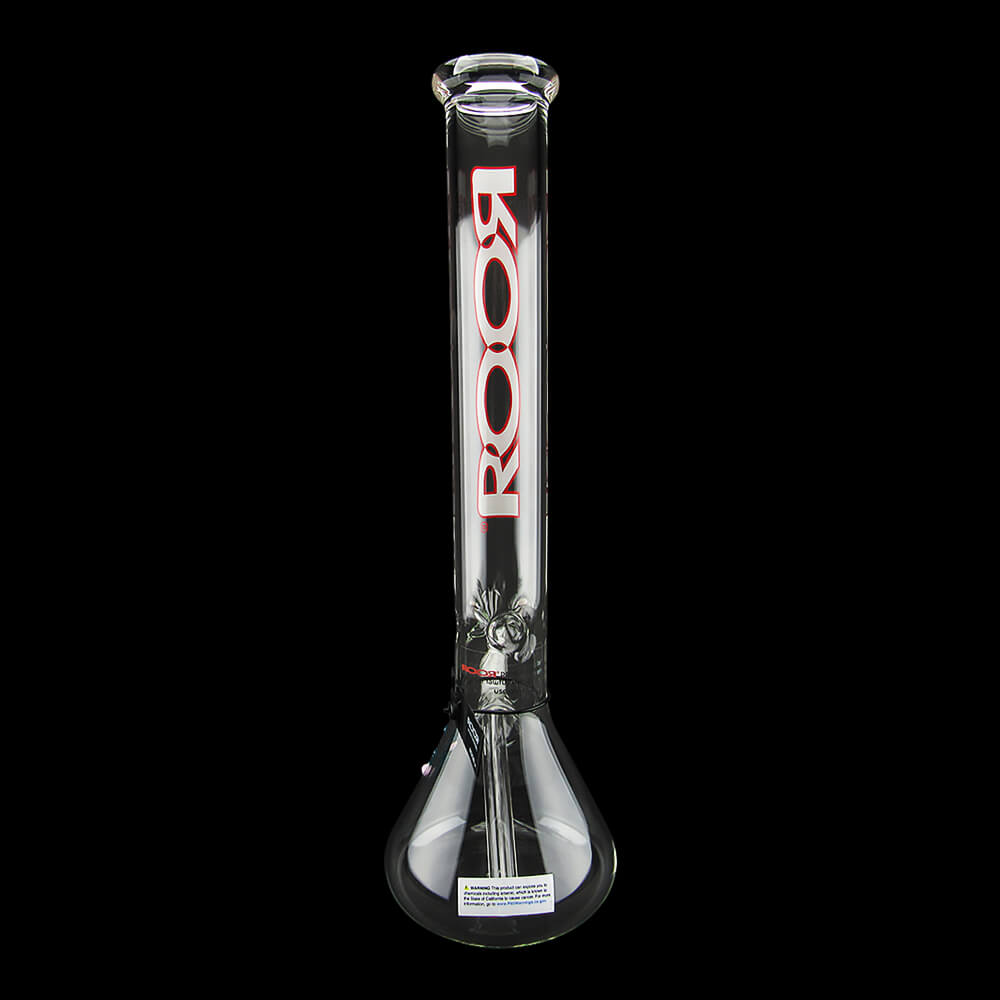 ROOR Classic 18" Beaker Water Pipe 50mm x 5mm - White/Red - 03