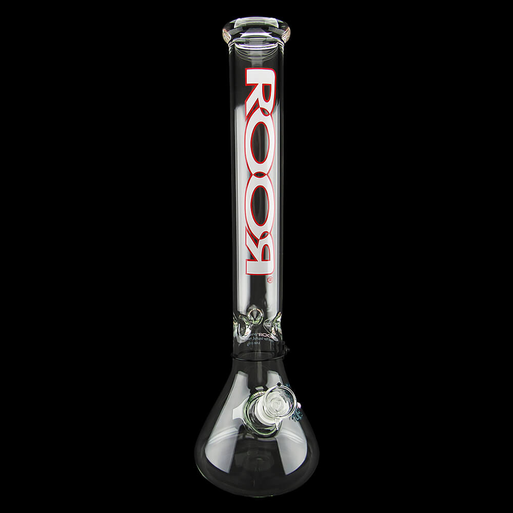 ROOR Classic 18" Beaker Water Pipe 50mm x 5mm - White/Red - 07