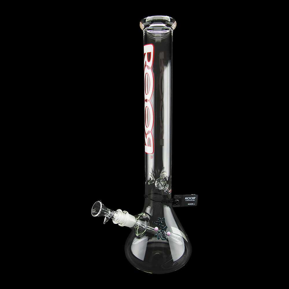 ROOR Classic 18" Beaker Water Pipe 50mm x 5mm - White/Red - 08