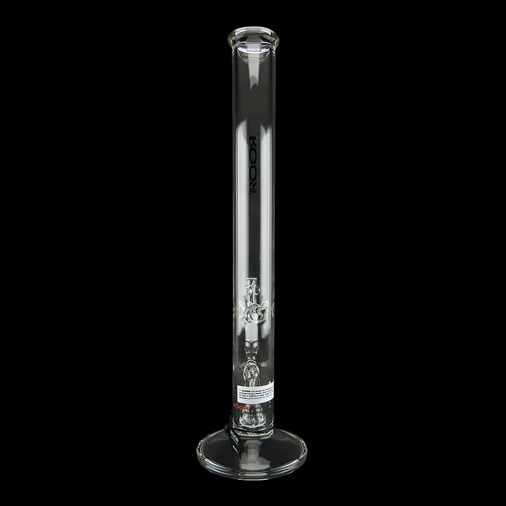 ROOR Tech 18" Mini Clear Fixed 45mm x 5mm Straight Water Pipe - 03