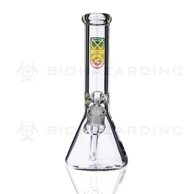 Bio Hazard 12" Beaker Water Pipe - Rasta - 01