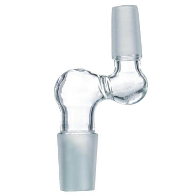 Glass 90 Degree Male to Male Step Up Adapter -14mm to 19mm