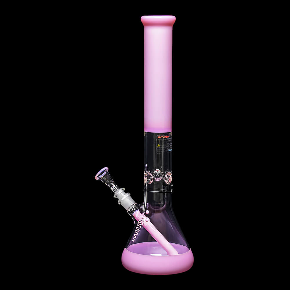 ROOR Custom Classic 18″ Beaker Bong 50x5mm – Pink - 02