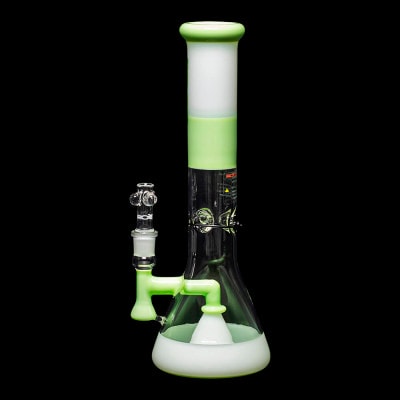 ROOR Tech Fixed Stem 14" 50x5mm Beaker - Milky Green & White - 01