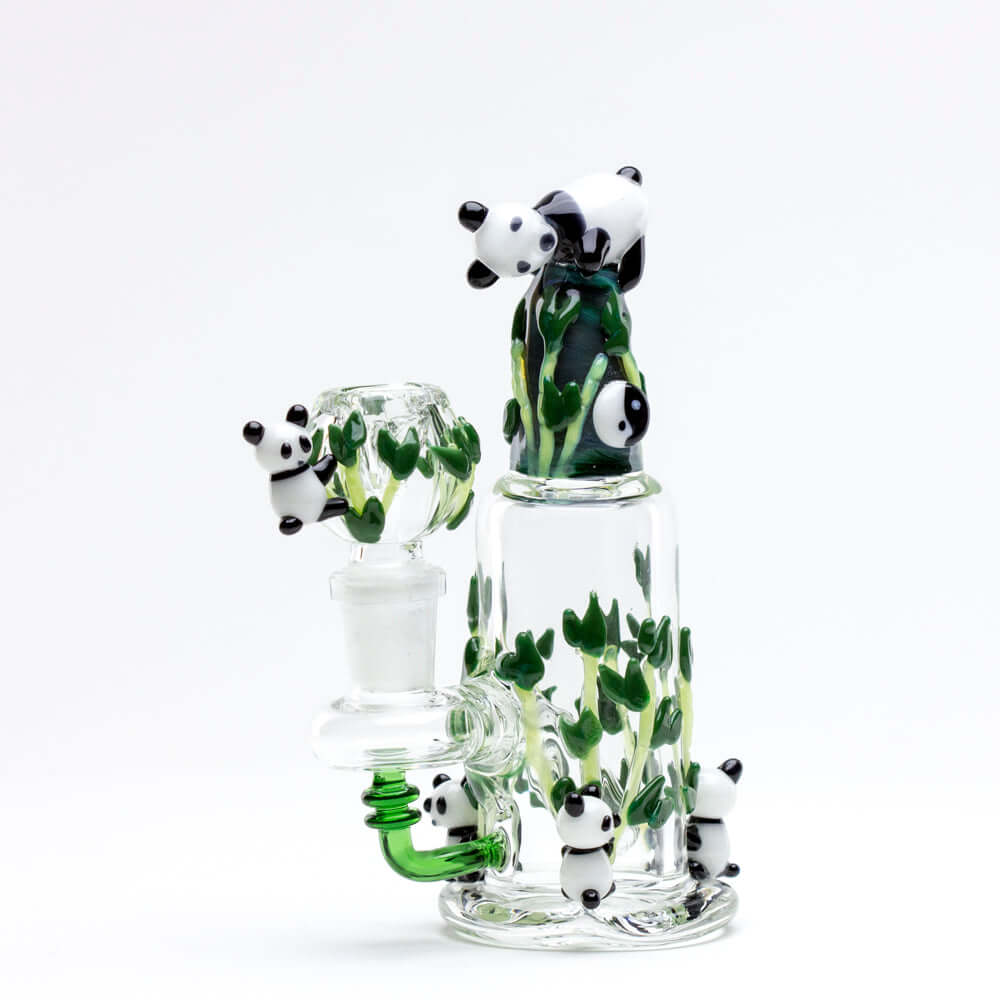 Empire Glassworks Climbing Pandas Mini Water Pipe 01