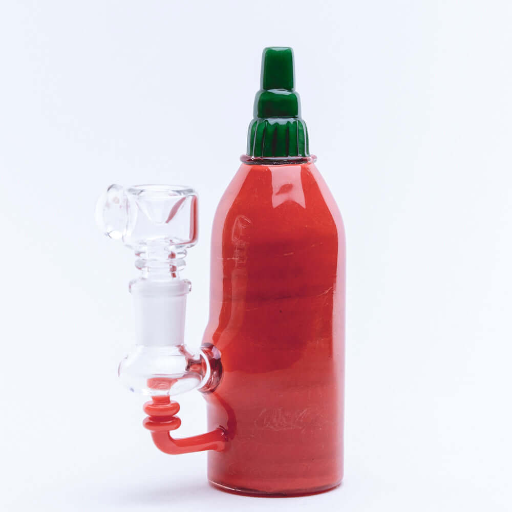 Empire Glassworks Sriracha Bottle Mini Water Pipe 04