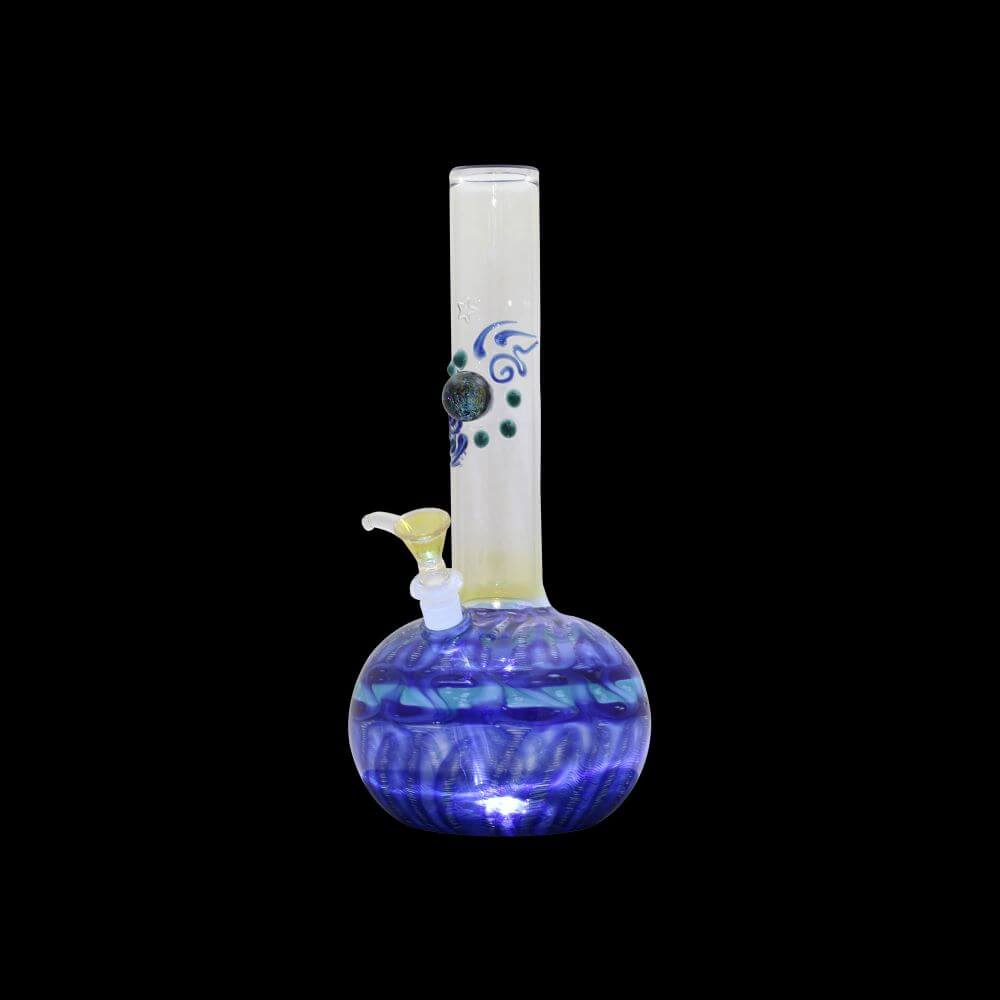 Chameleon Glass 12" Cosmic Series Wrap & Rake Water Pipe - Blue 01