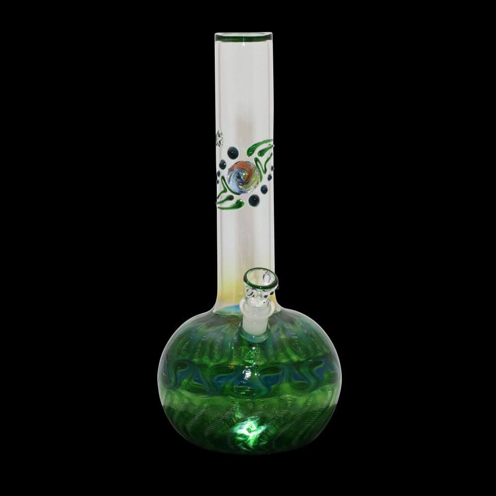 Chameleon Glass 12" Cosmic Series Wrap & Rake Water Pipe - Green 01
