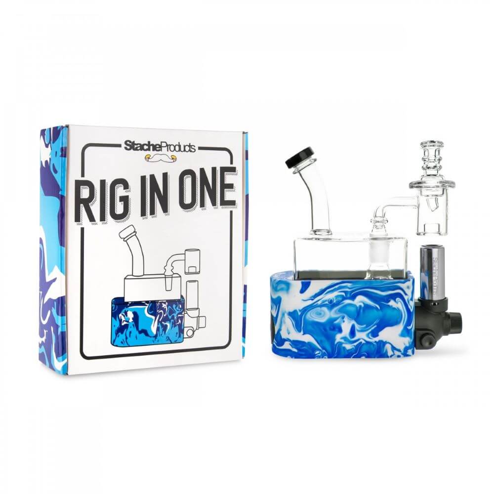 Stache Products RIO "Rig in One" Portable Dab Rig - Blue Mix 05