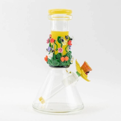 Empire Glassworks Baby Beaker - Spring Flowers - 01