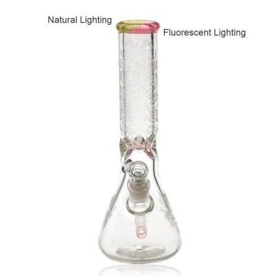 Empire Glassworks 12″ Frosty Floral Beaker – CFL Serum