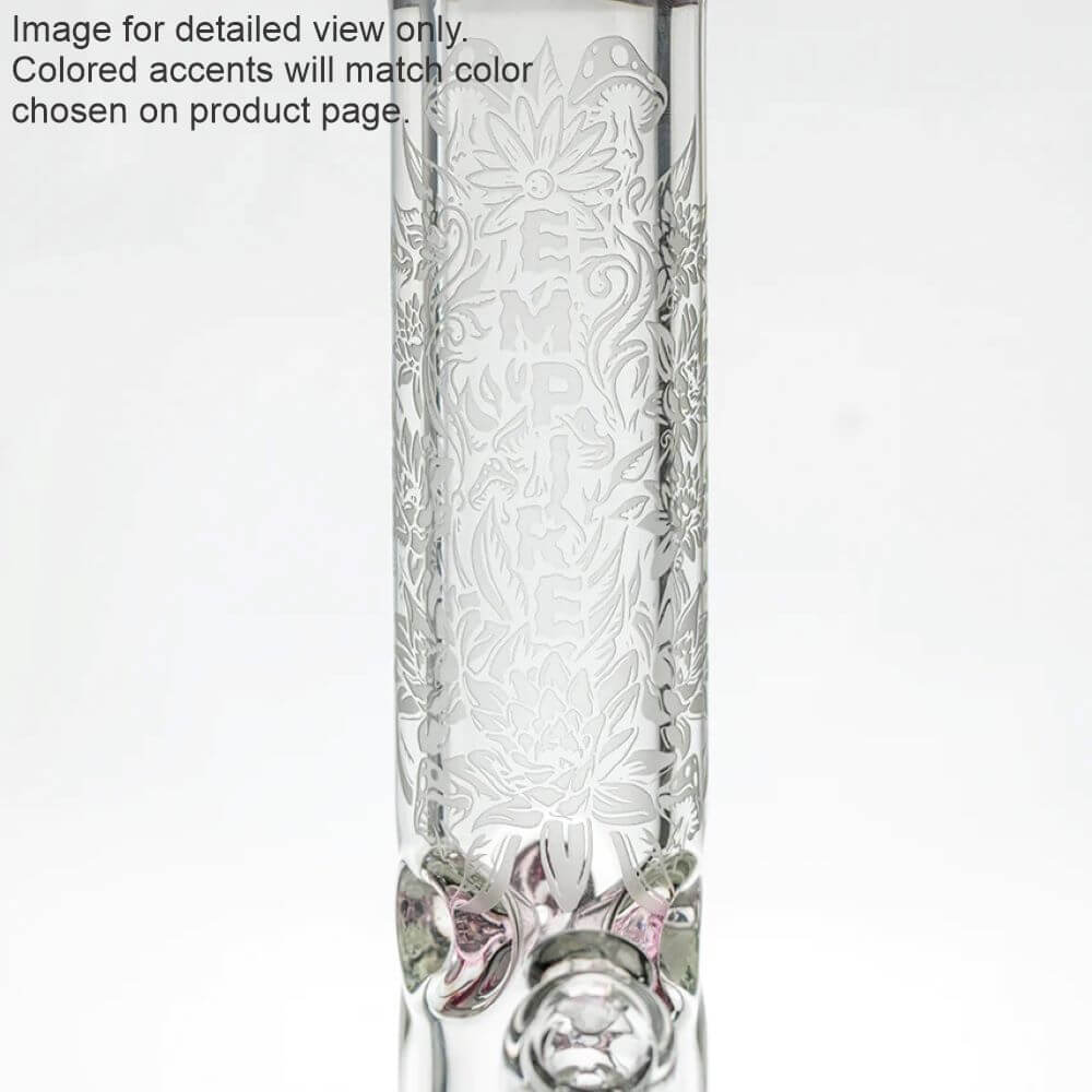 Empire Glassworks 12" Frosty Floral Beaker - Tube Artwork