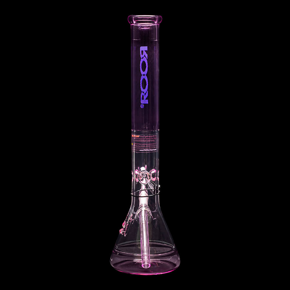 ROOR Custom Classic 18″ Beaker Bong 50x5mm – Translucent Pink - 03