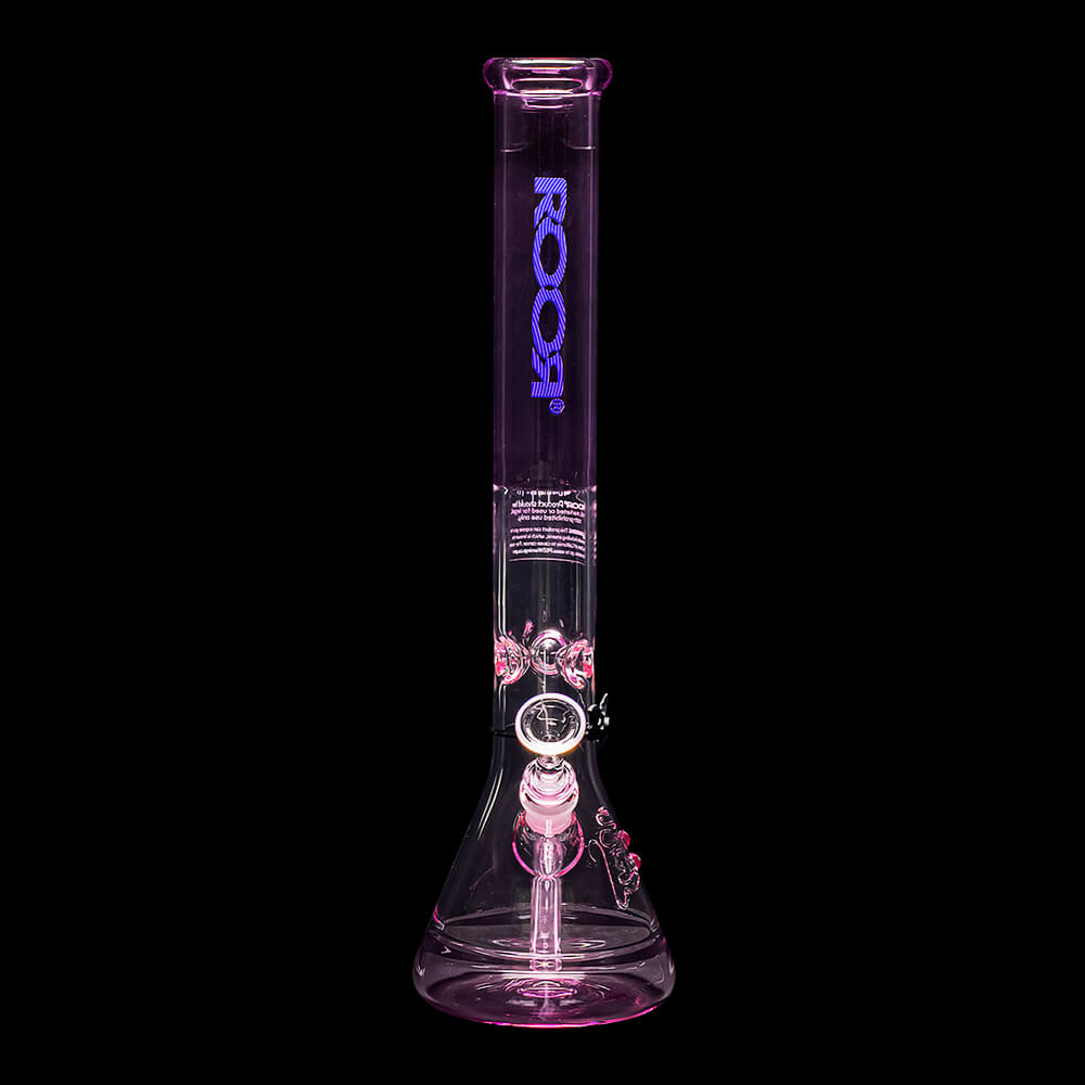 ROOR Custom Classic 18″ Beaker Bong 50x5mm – Translucent Pink - 07