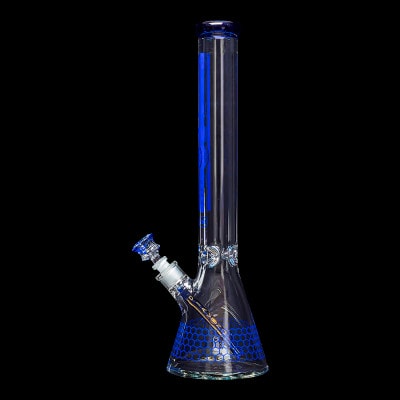 Diamond Glass Dalmont 18" Beaker Bong - Blue Violet - 01