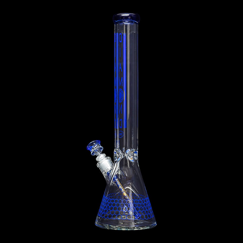 Diamond Glass Dalmont 18" Beaker Bong - Blue Violet - 02
