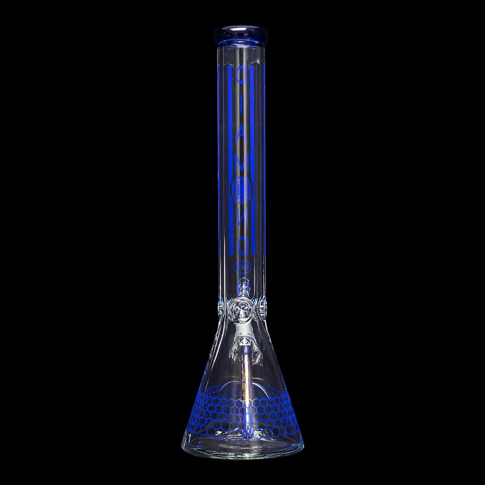 Diamond Glass Dalmont 18" Beaker Bong - Blue Violet - 03