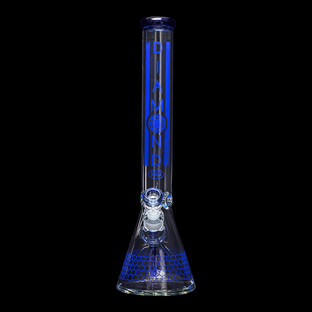 Diamond Glass Dalmont 18" Beaker Bong - Blue Violet - 05