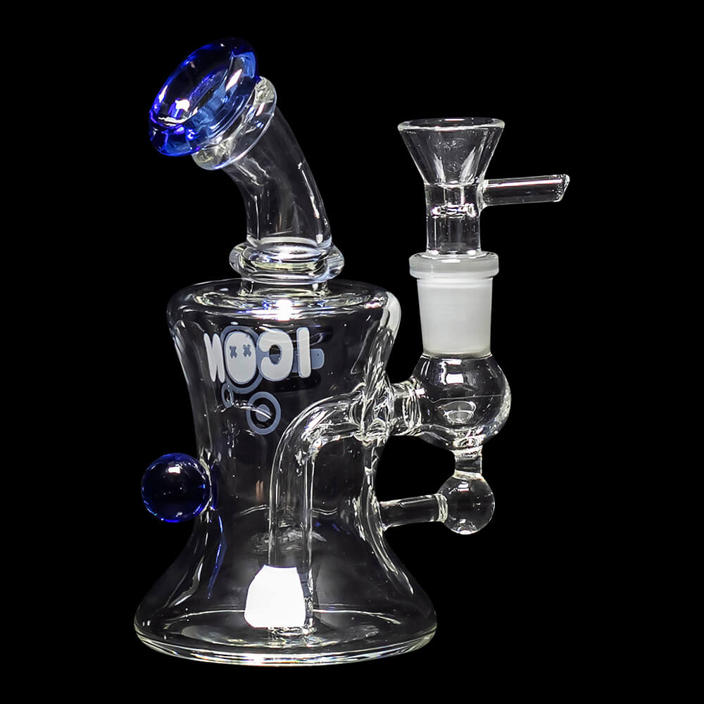 Diamond Glass Icon Baggins Water Pipe - Blue Violet - 04