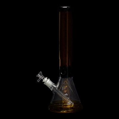 Diamond Glass Khiva 16" Beaker Water Pipe - Black & Gold - 01