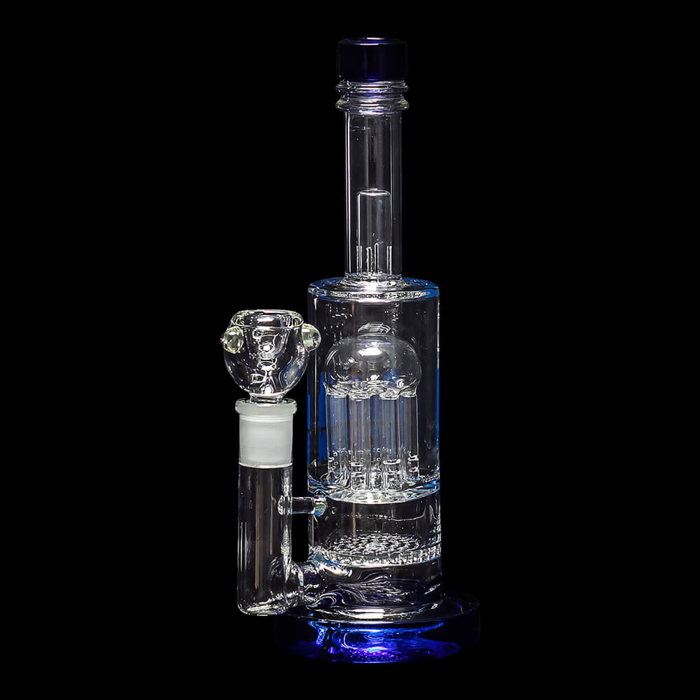 Diamond Glass Icon Pisa Water Pipe - Blue - 03