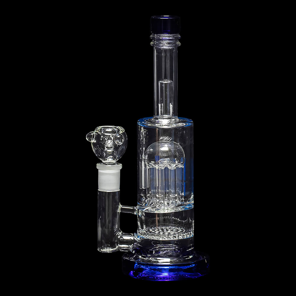 Diamond Glass Icon Pisa Water Pipe - Blue - 04