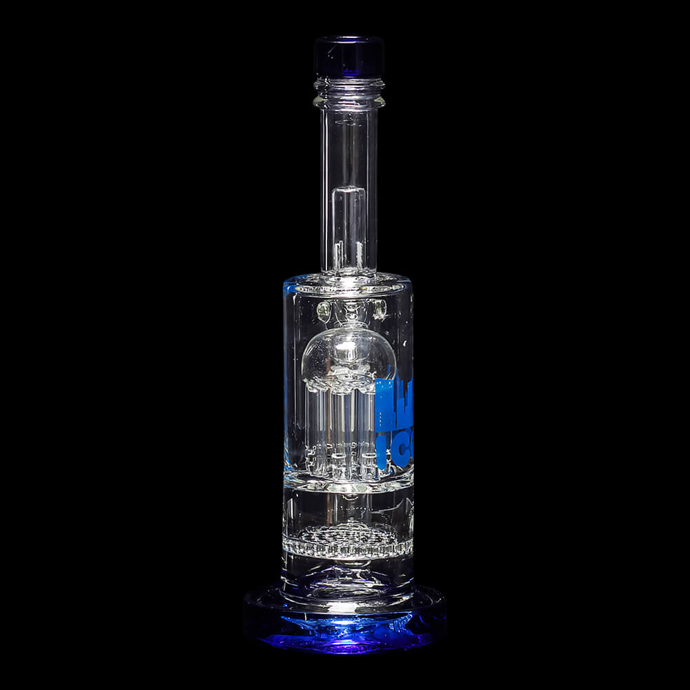 Diamond Glass Icon Pisa Water Pipe - Blue - 06