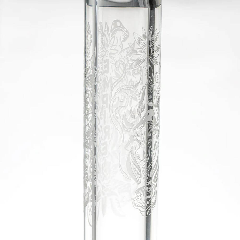 Empire Glassworks 15" Frosty Floral Beaker - Illuminati - 03