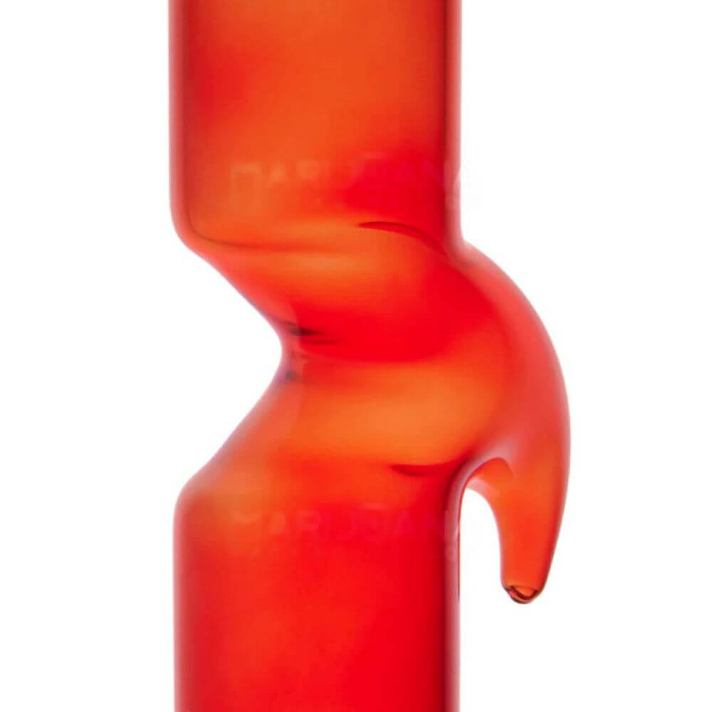 Z-Neck Glass Beaker Water Pipe w/ Ice Catcher - Red - 03