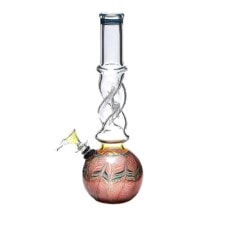 4:20 Generic Label USA Glass 10" Twisted Neck Glass Egg Water Pipe - Assorted Colors